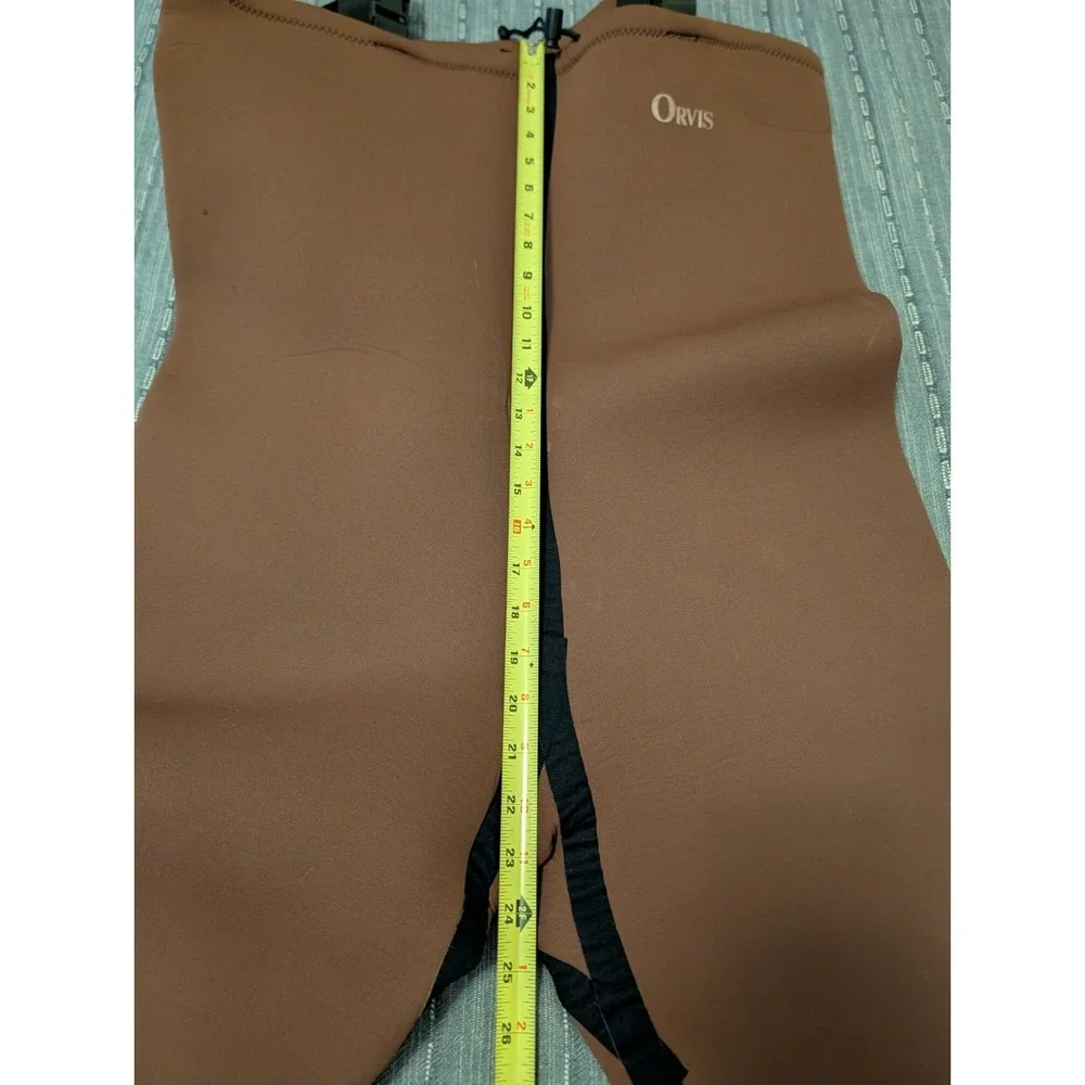 Vintage Orvis Neoprene Stockingfoot Chest Waders Brown Men's Large Long